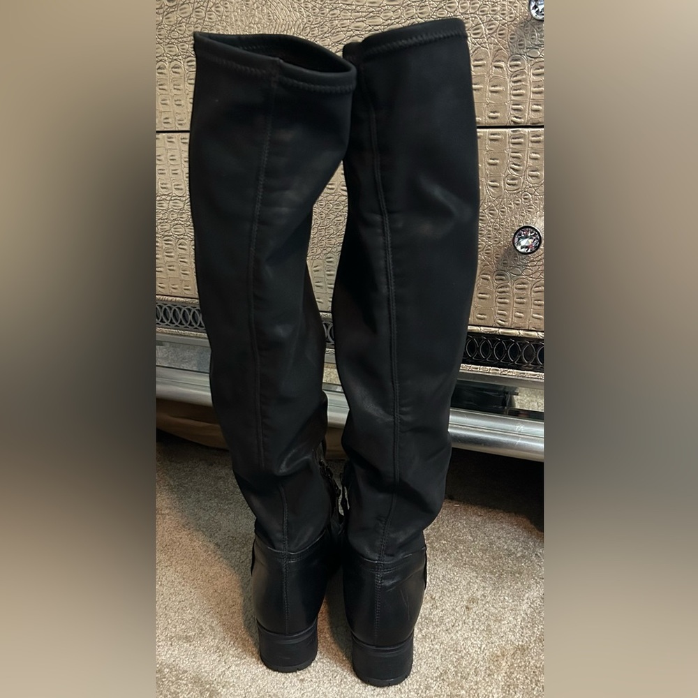 MJUS Black Tall Leather Boots - Picture 3 of 12